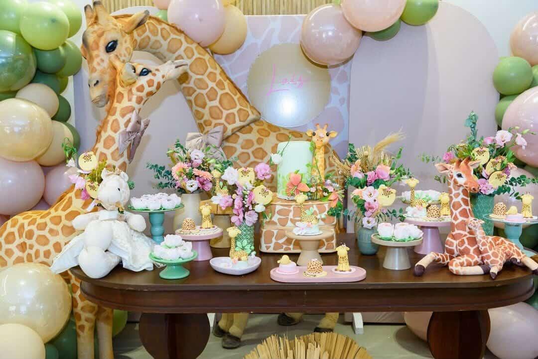 Festa tema safari girafas